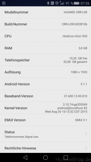 Huawei Mate S Telefoninfo