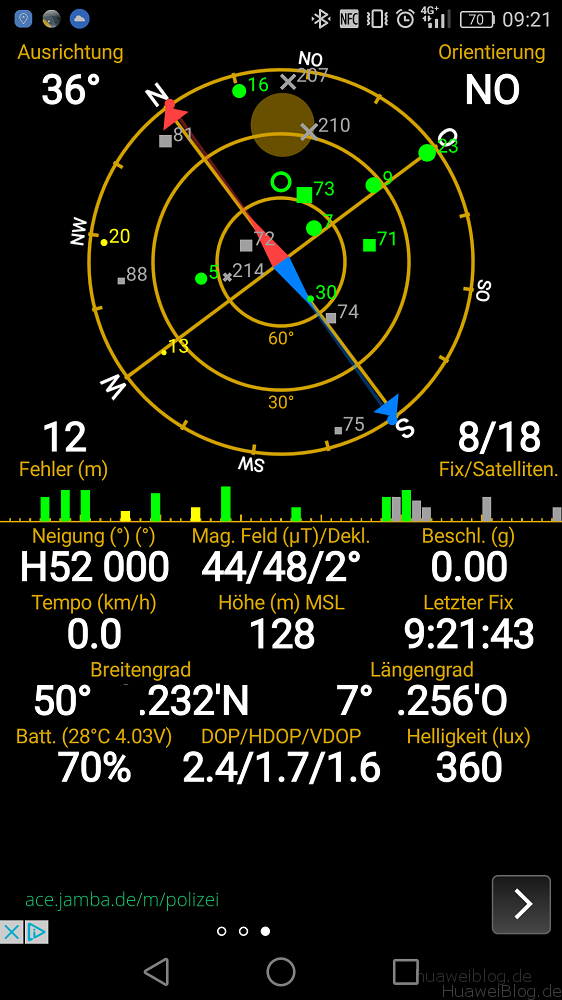 Huawei P9 GPS