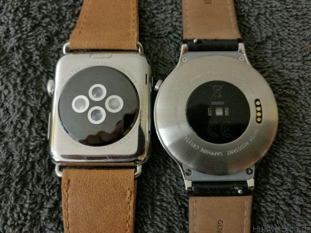 Huawei Watch vs Apple Watch Rückseite