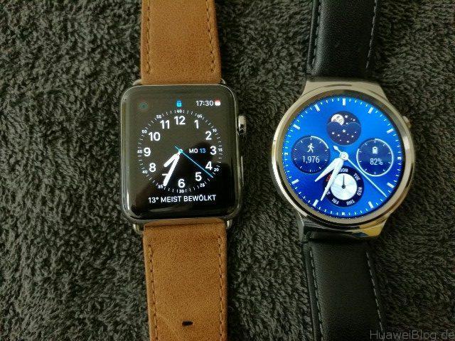 Huawei Watch vs Apple Watch Ziffern