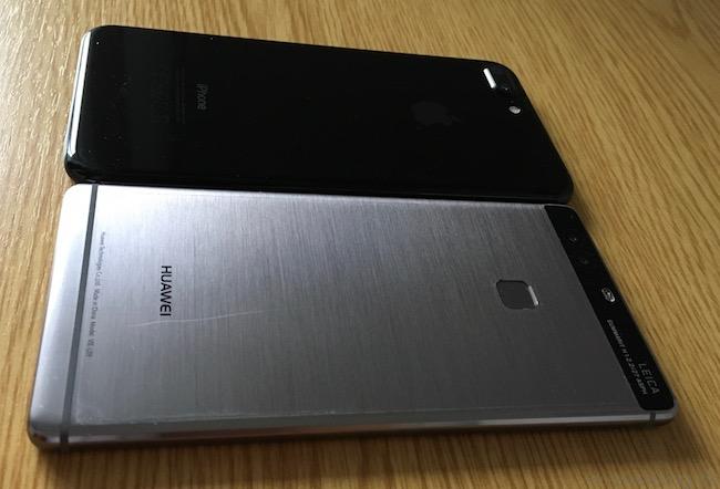 Huawei P9 Plus vs. iPhone 7 Plus Rückseite