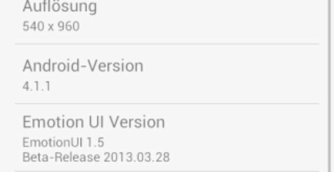 Neues Jelly Bean Update B336 für das Huawei Ascend P1 verfügbar