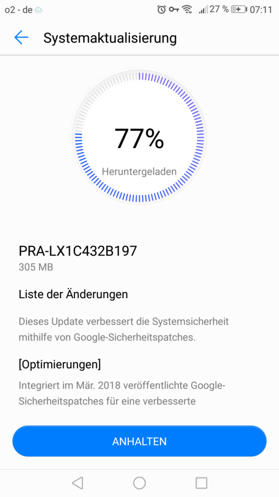 Firmware Update Huawei P8 lite 2017 - B197