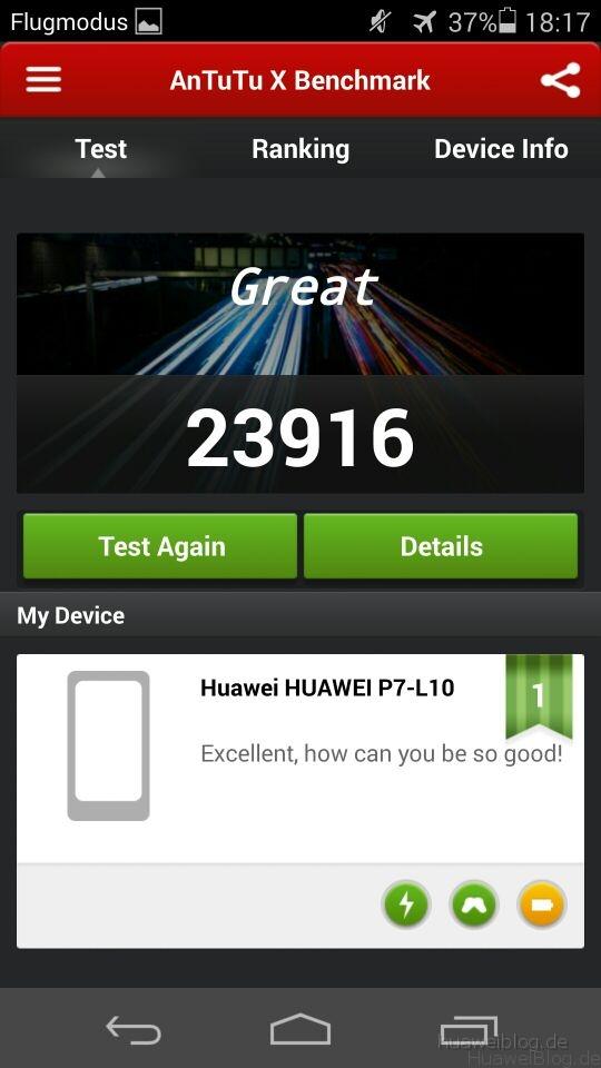 Huawei Ascend P7 AnTuTu Benchmark