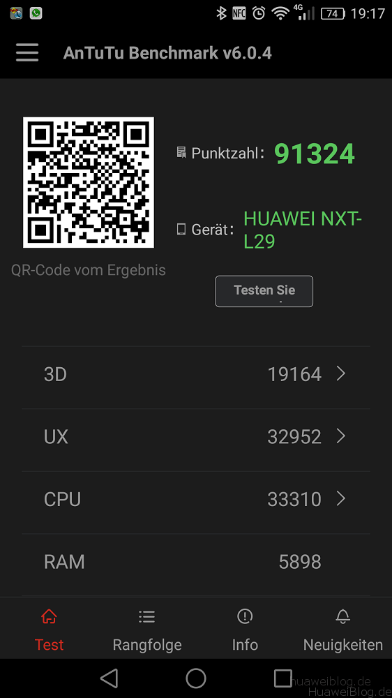 Huawei Mate 8 AnTuTu Benchmark