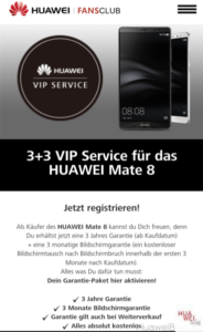 3+3 VIP Service - Huawei Mate 8