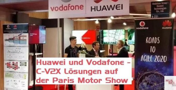 Huawei und Vodafone präsentieren C-V2X - Paris Motor Show 1 C-V2X