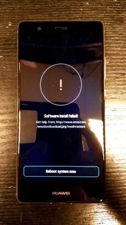 Huawei Firmware Updates Fail