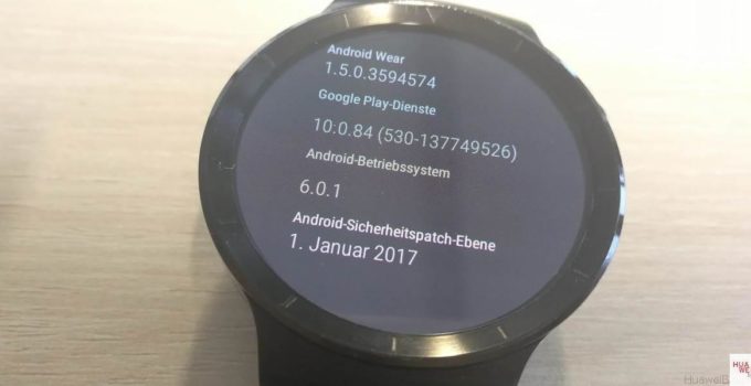 Huawei Watch Update Sicherheitspatch Januar 2017