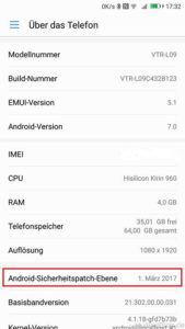 Huawei P10 Update B123 Telefoninfo