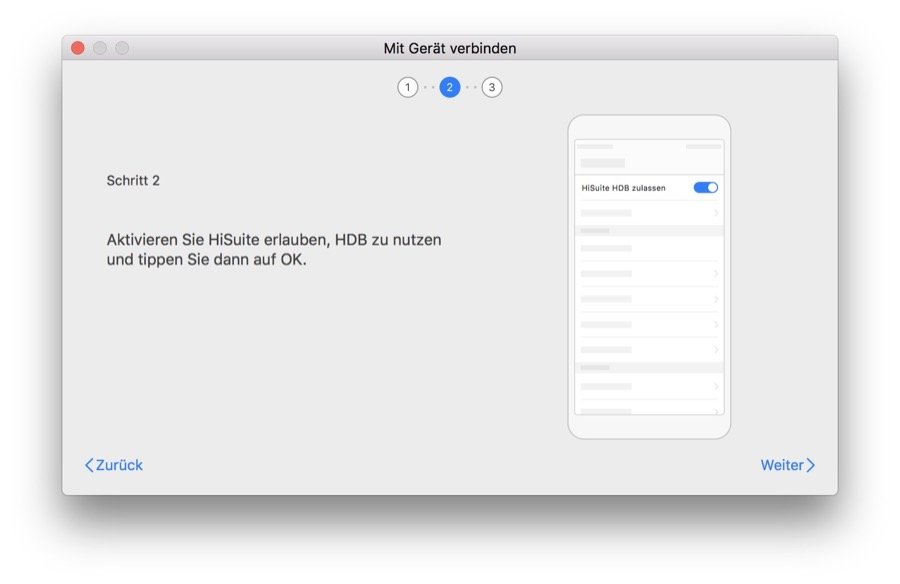 HiSuite für Mac - Start