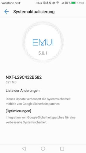 Huawei Mate 8 Update B582