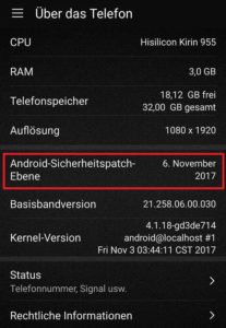 Huawei P9 B394 Update Info