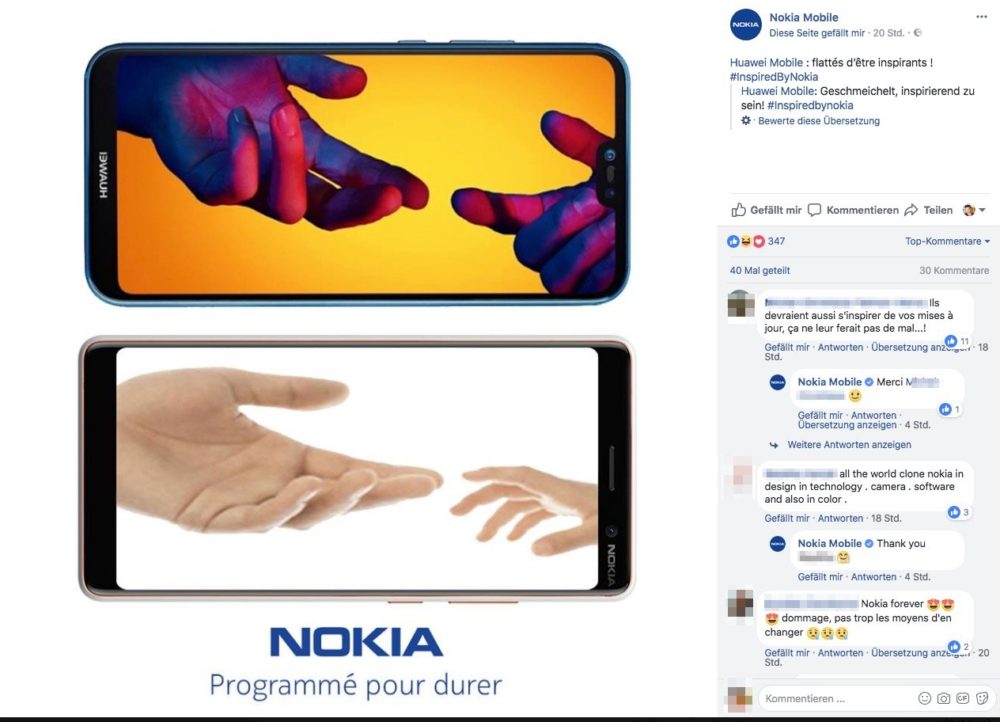 Nokia Huawei Facebook