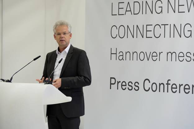 Jörg Diederichs, CTO/VP New Business (IoT/I4.0) bei Huawei Technologies in Düsseldorf, bei seiner Rede