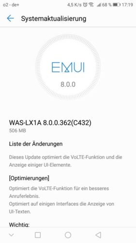 P10 Lite Android 8 Update