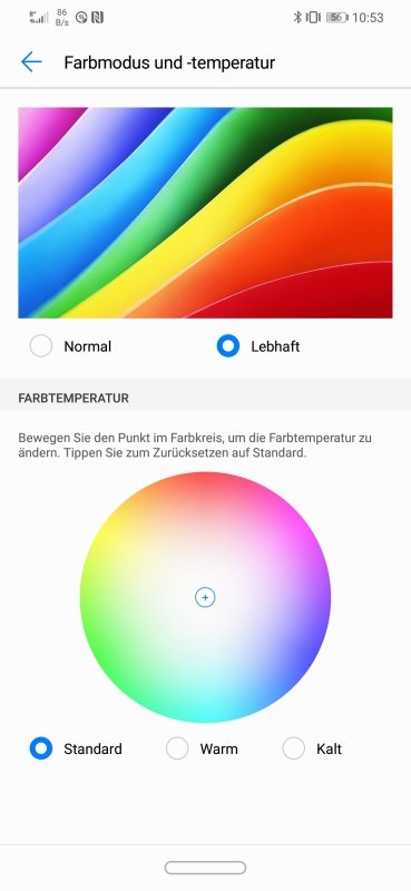 Huawei Mate 20 Lite Display Farben