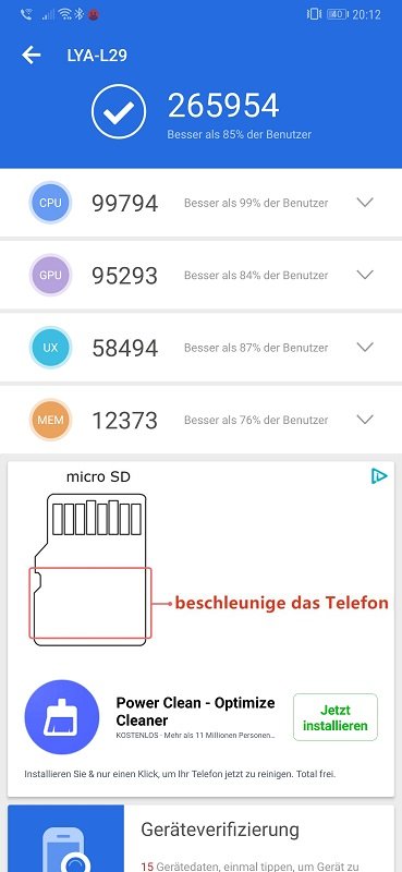 Huawei Mate 20 Pro Test AnTuTu Benchmark