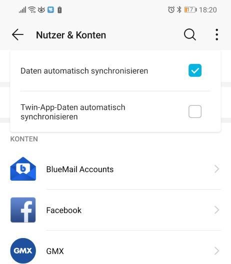 Huawei Benachrichtigungen EMUI 9 Sync