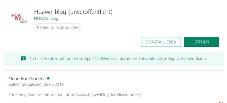 HUAWEI.blog App - Beta - Titel