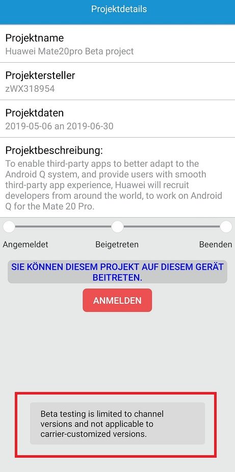 HUAWEI Mate 20 Pro Android Q Beta Test Provider Patch