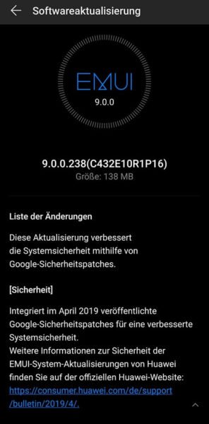 Was lange währt.....April-Patch für Mate 20 Pro verfügbar 2 Was lange währt.....April-Patch für Mate 20 Pro verfügbar 1