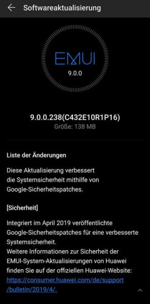 Was lange währt.....April-Patch für Mate 20 Pro verfügbar 1