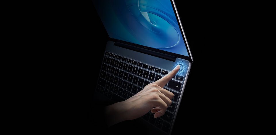 MateBook 13 in drei Farben offiziell in China vorgestellt 3 HUAWEI_Matebook13_fingerprint