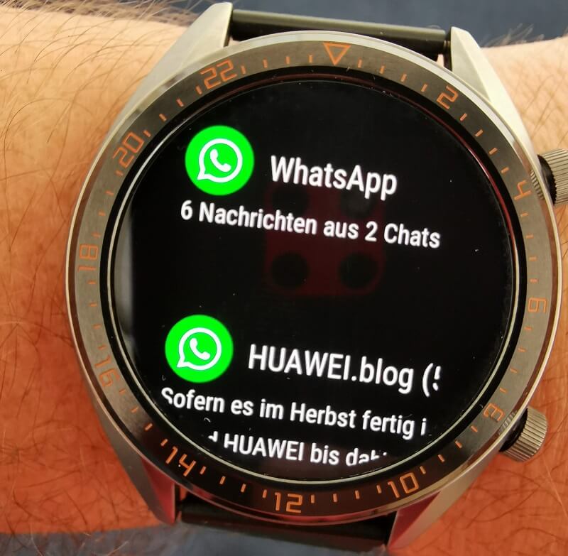 Huawei Watch GT Benachrichtigung WhatsApp
