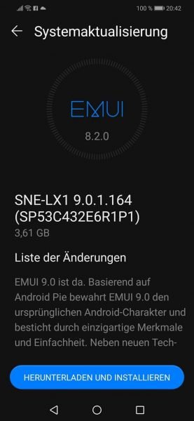 Mate 20 Lite Android 9 Update Juni 19
