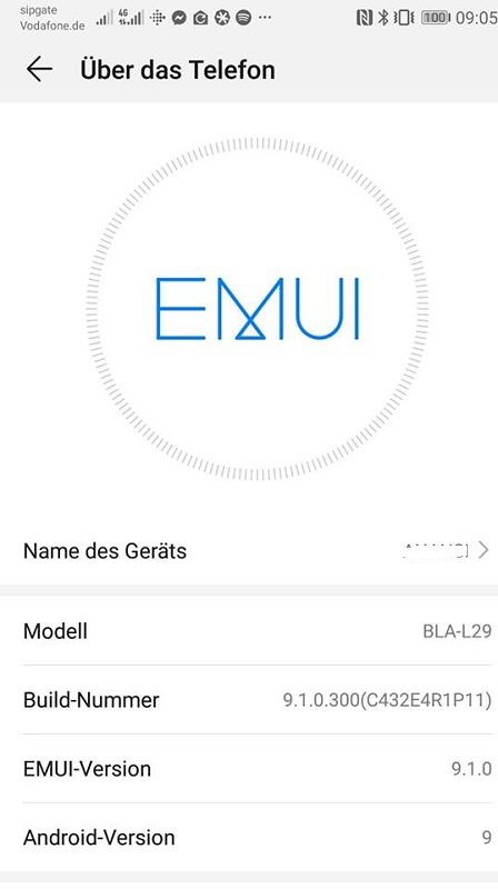 HUAWEI Mate 10 Pro EMUI 9.1 