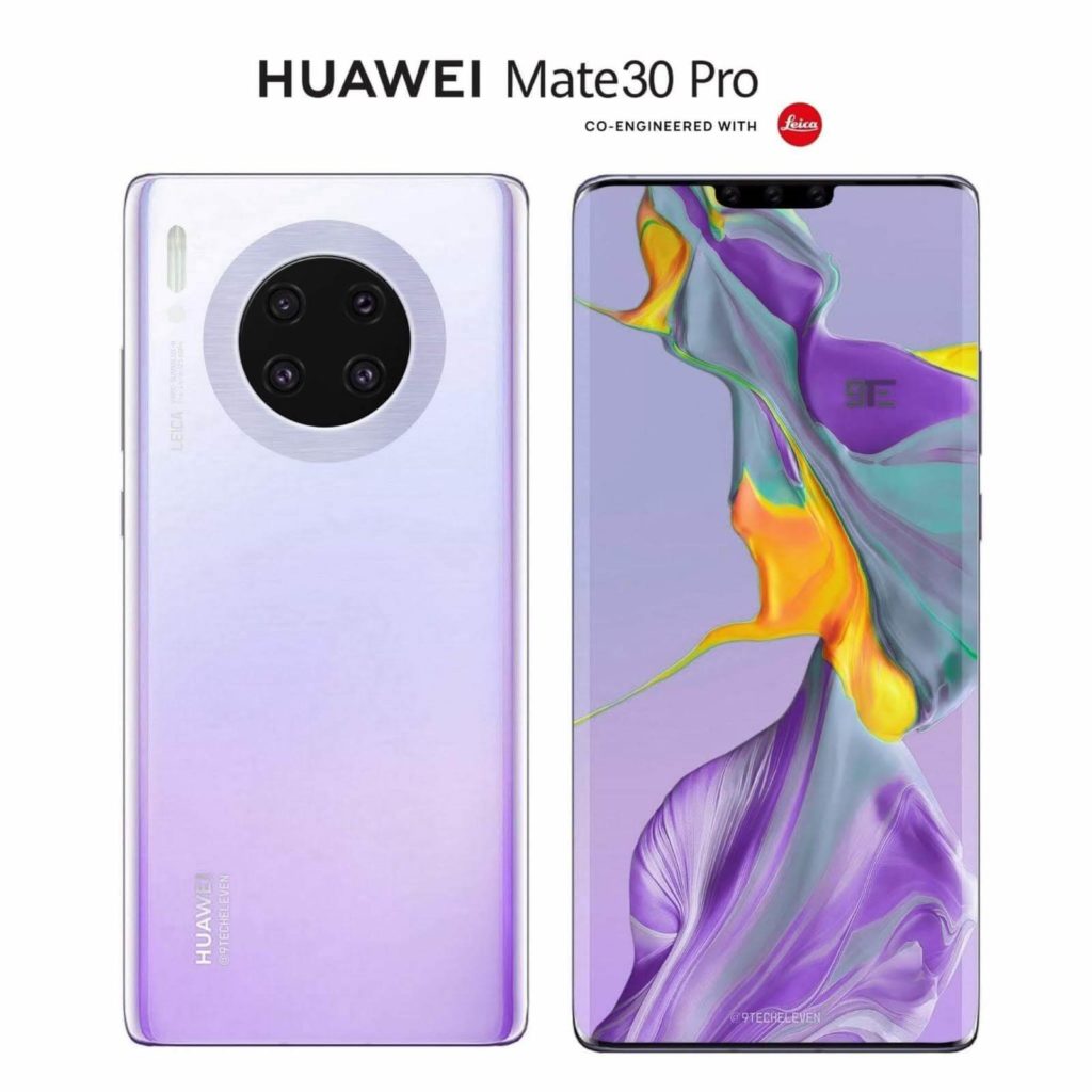 Huawei Mate 30 Pro Leak Violet