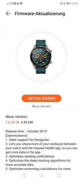 HUAWEI Watch GT Update