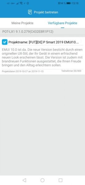 EMUI10 Beta startet für das HUAWEI PSmart 2019 2 EMUI 10 Beta P Smart 2019