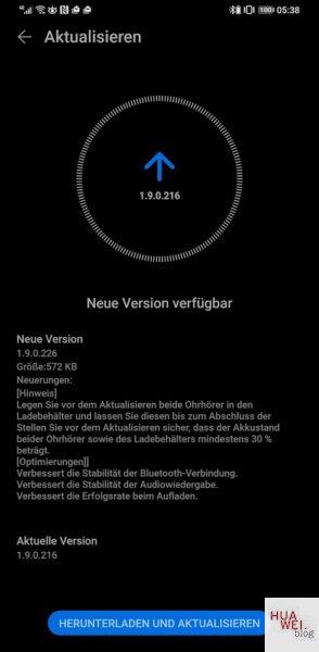 HUAWEI Freebuds 3 Firmwareupdate bringt isochrone Dual-Channel-Übertragung 8 Freebuds 3 Firmwareupdate 1.9.0.226