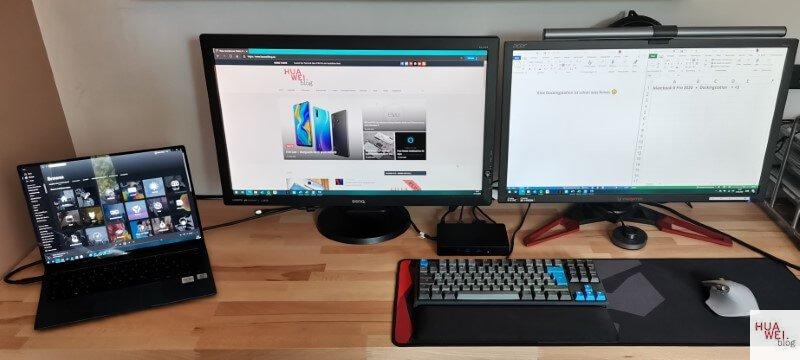 Huawei Matebook X Pro 2020 Test Desktop Setup
