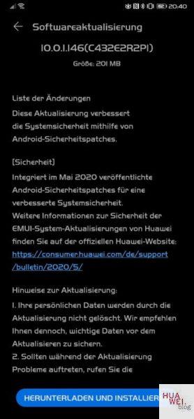 HUAWEI Mate Xs Firmwareupdate bringt EMUI 10.1 7 HUAWEI Mate Xs Firmwareupdate Changelog