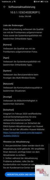 HUAWEI Mate Xs Firmwareupdate Maerz 2020 Changelog