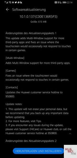 Mate 30 Pro Firmwareupdate Übersicht 22
