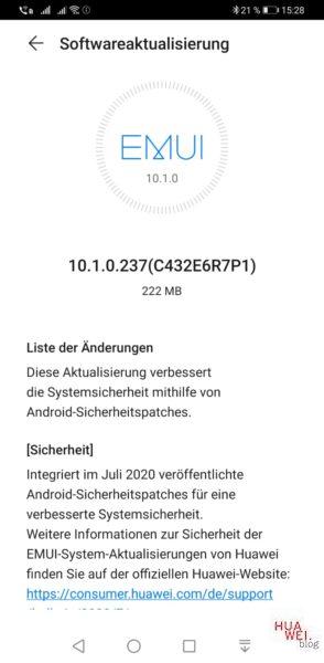 Mate 30 Pro Firmwareupdate Übersicht 13