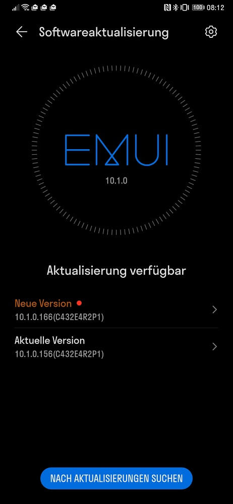 HUAWEI Mate Xs Firmwareupdate 10.1.0.166