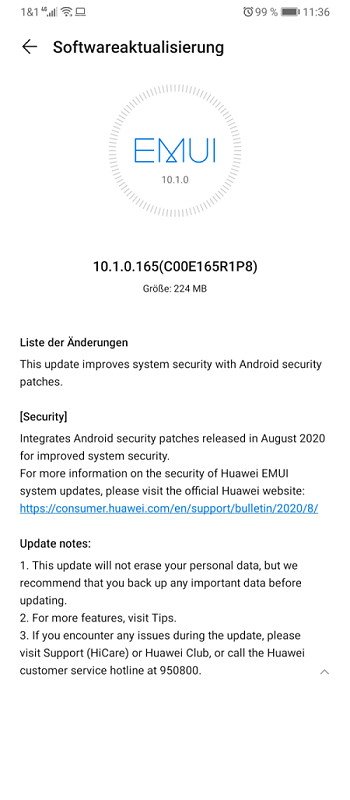 Mate 20 X China - Augustpatch 2020