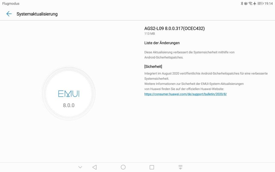 MediaPad T5 - Augustpatch 2020 ist verfügbar 2 MediaPad T5 - Augustpatch 2020