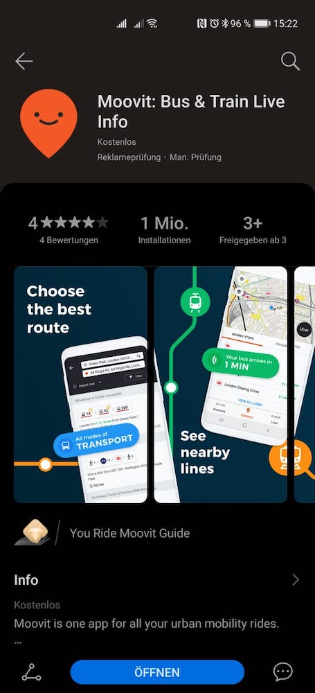 moovit jetzt in der HUAWEI AppGallery verfügbar 1
