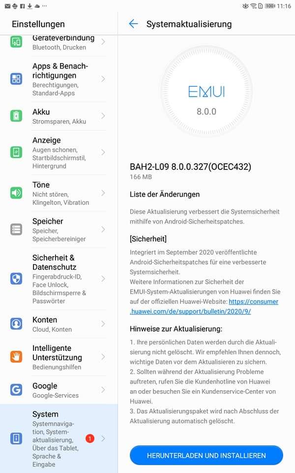 MediaPad M5 Lite und P Smart+ (2019) – Septemberpatch 2020 ist da 2 Septemberpatch 2020