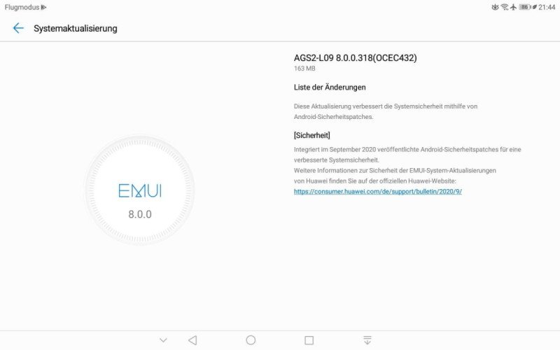 MediaPad T5 und Mate 20 X (D) erhalten neue Sicherheitspatches 2 MediaPad T5 und Mate 20 X (D) erhalten neue Sicherheitspatches 1