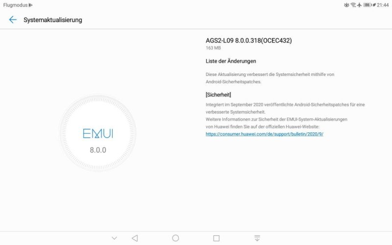 MediaPad T5 und Mate 20 X (D) erhalten neue Sicherheitspatches 1