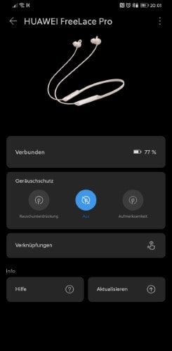 HUAWEI FreeLace Pro Test - Die sportlichen Free's 6 HUAWEI FreeLace Pro AI Life Einstellungen