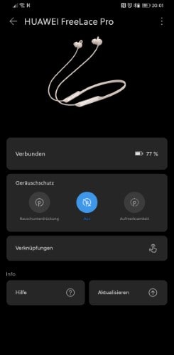 HUAWEI FreeLace Pro AI Life Einstellungen