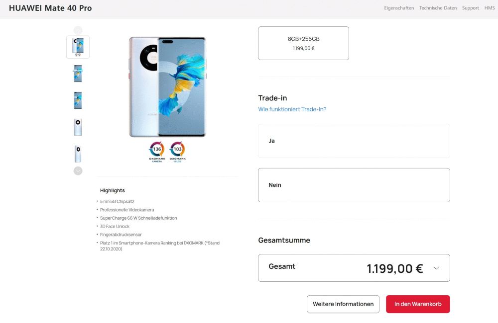 HUAWEI Trade In Cashback Anleitung